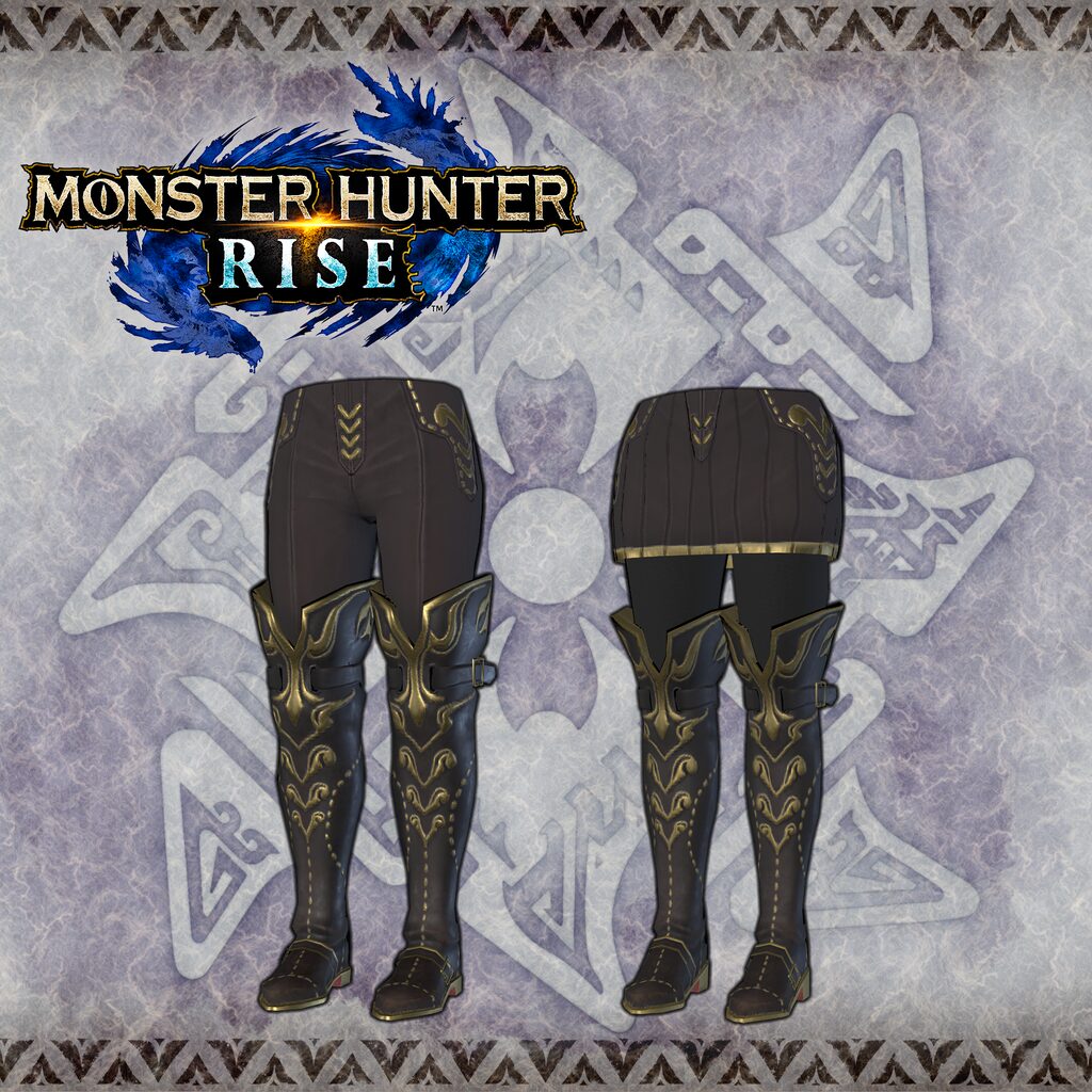 Monster Hunter Rise - "Swallow Boots" Hunter layered armor piece