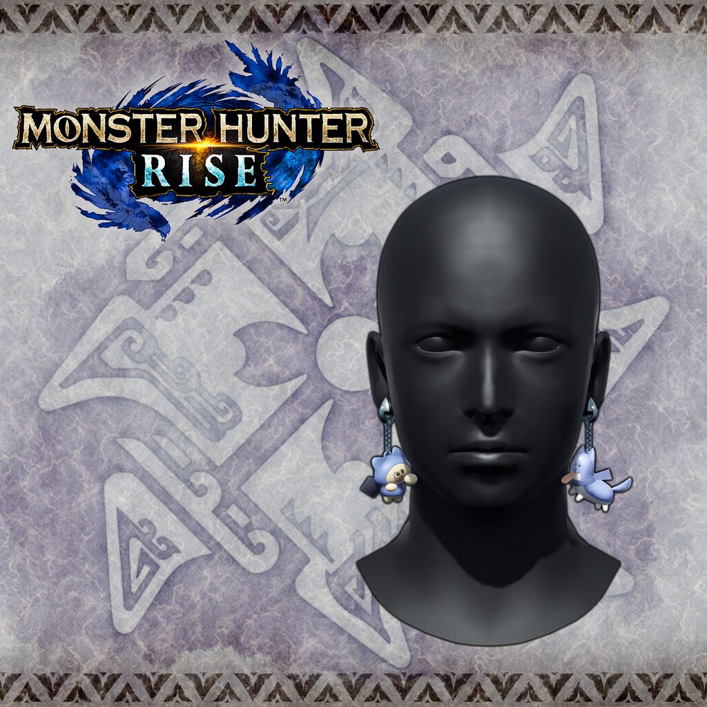 Monster Hunter Rise - "Woofpurr Earrings" Hunter layered armor piece