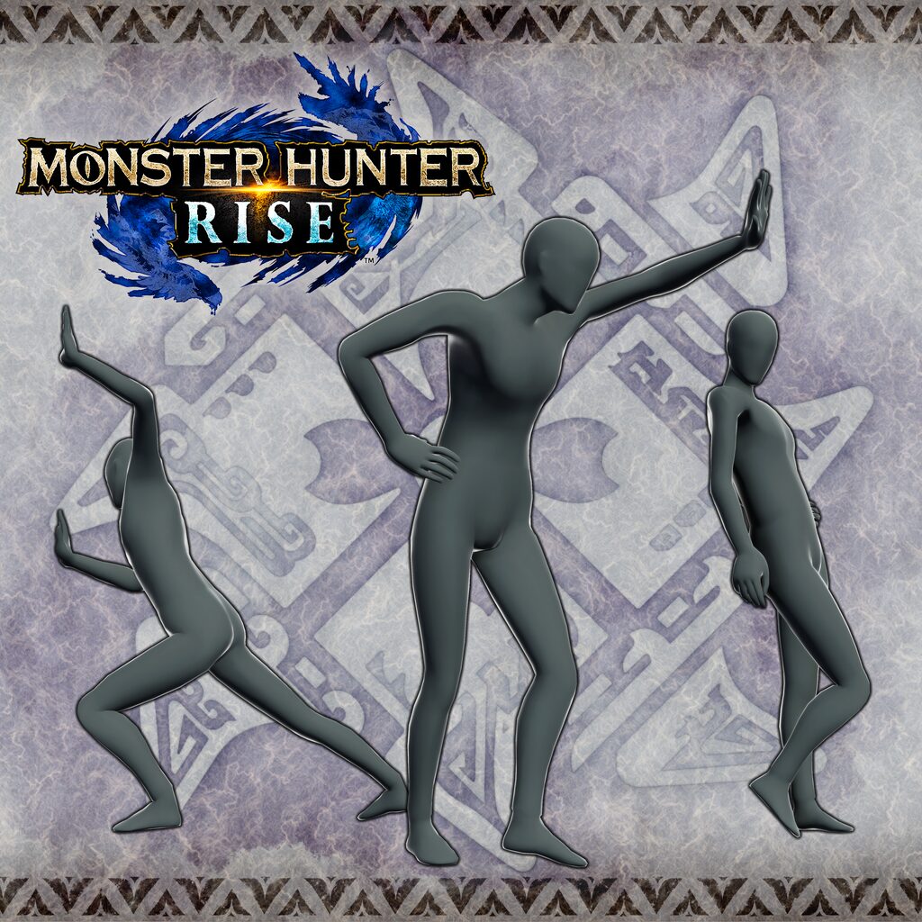 Monster Hunter Rise - "Using the Wall" pose set