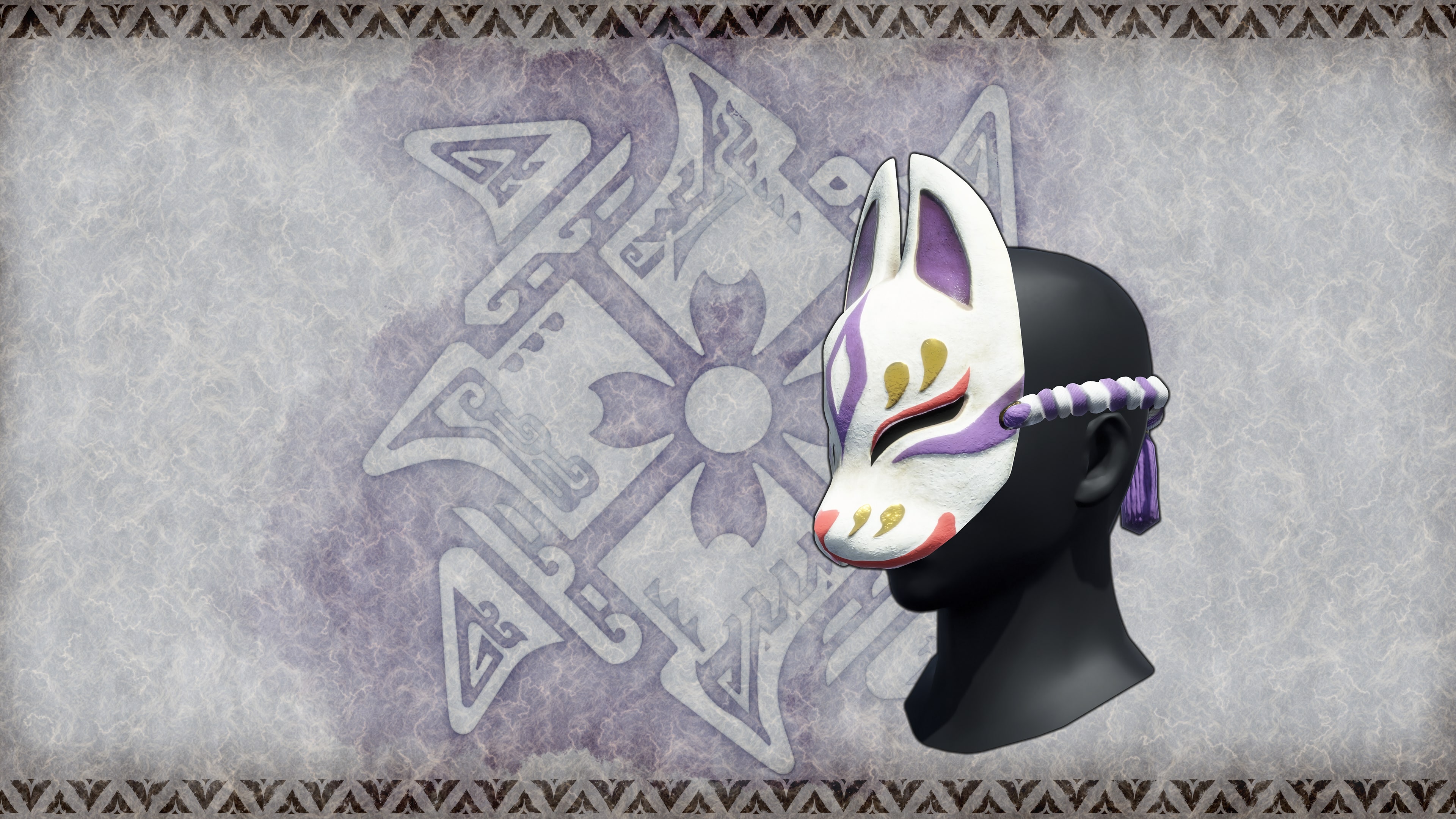Monster Hunter Rise - "Fox Mask" Hunter layered armor piece (English/Chinese/Korean/Japanese Ver.)