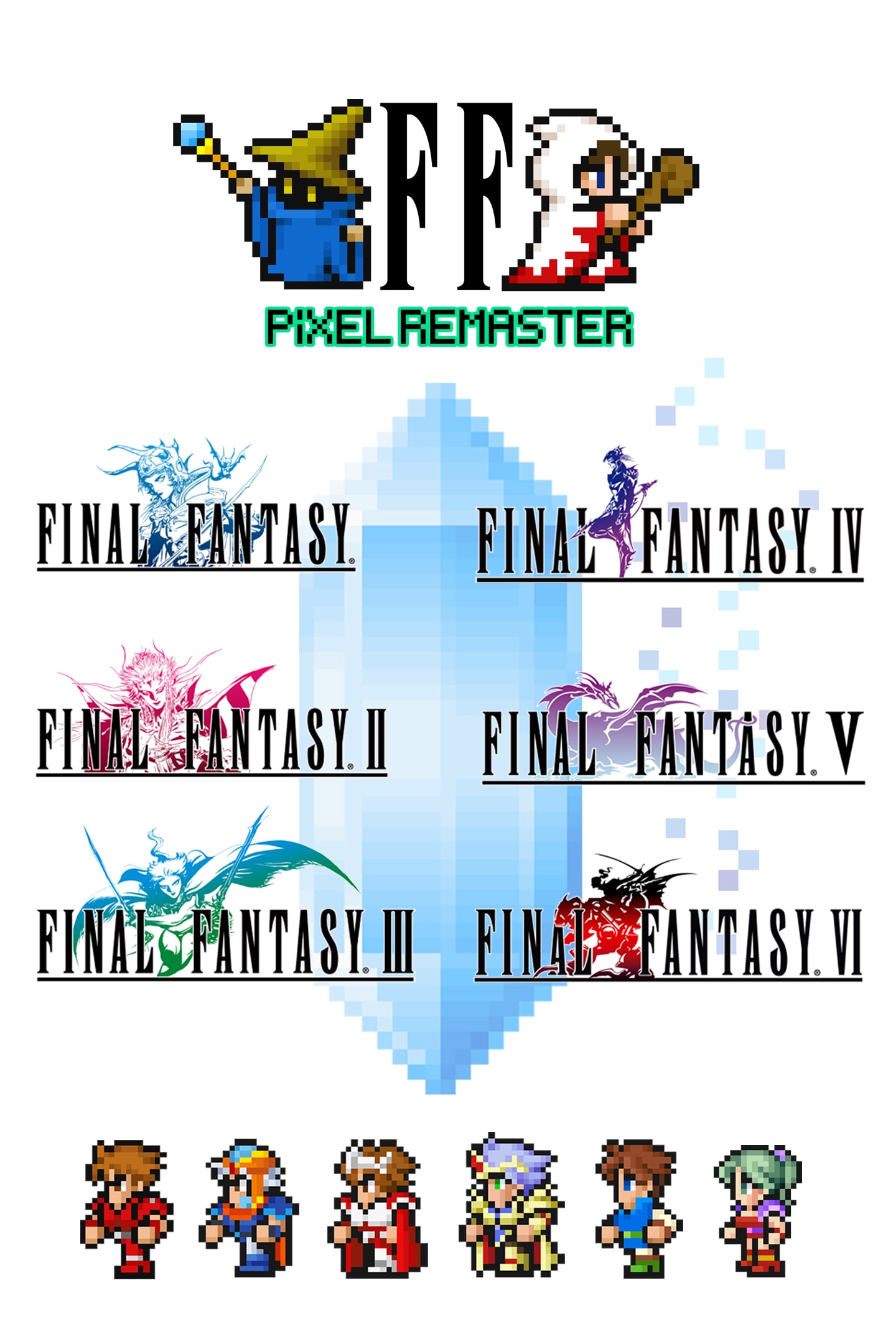 Final Fantasy Pixel Remaster 1 - 6 Gets Switch, PS4 ESRB Rating