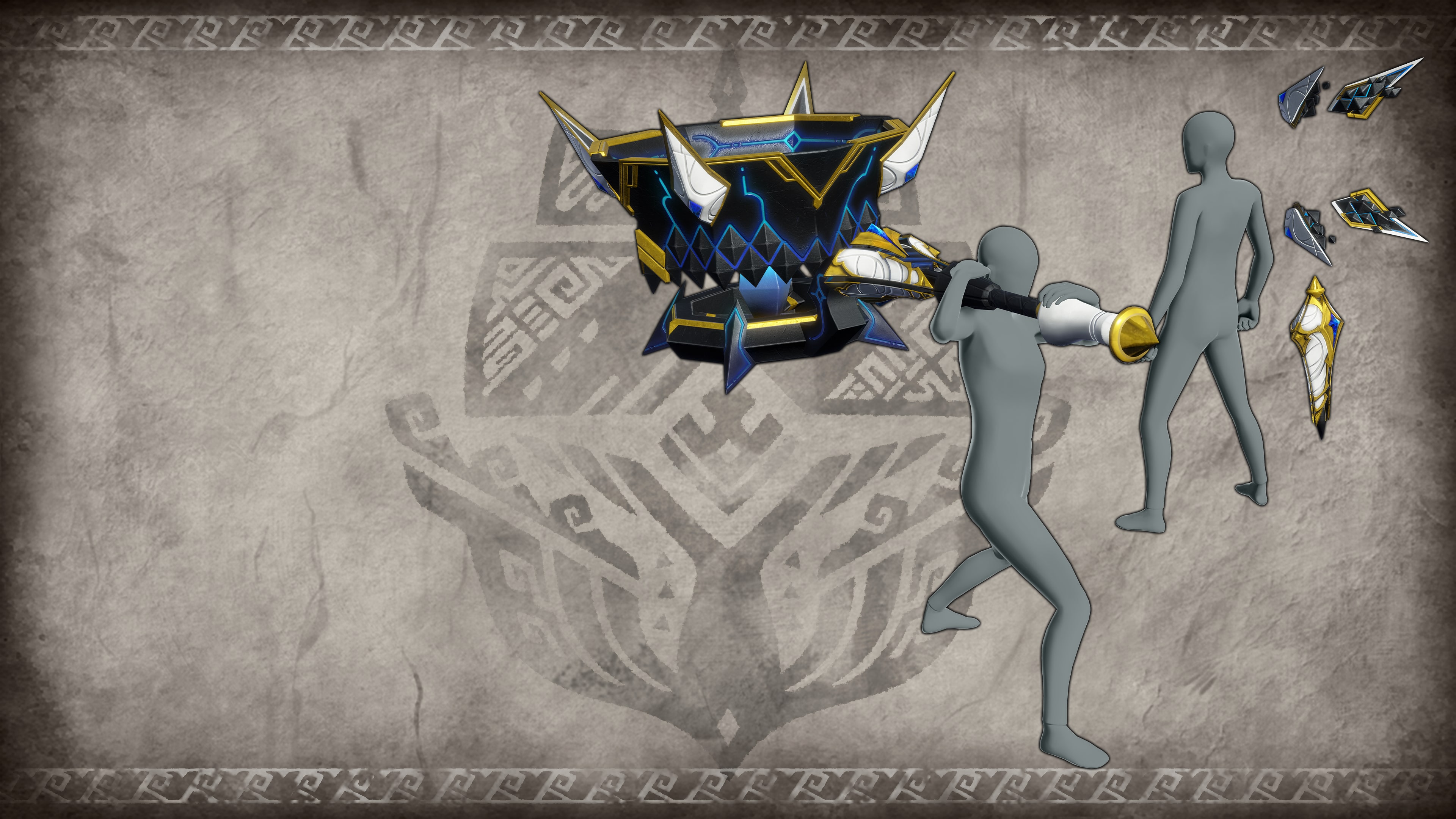 Monster Hunter Rise - Arma superpuesta "Código perdido: Alos" (Cornamusa)