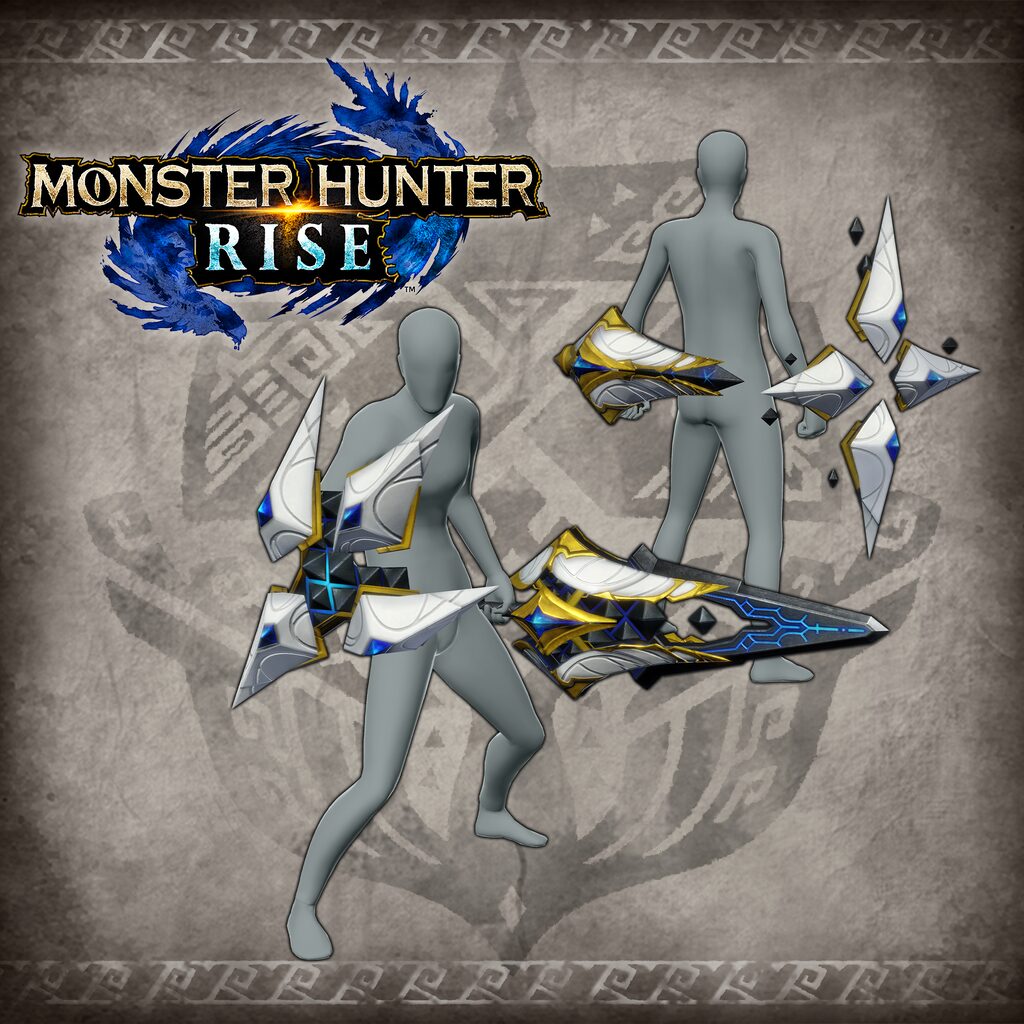 Monster Hunter Rise - "Lost Code: Carnhan" Hunter layered weapon (Sword & Shield)