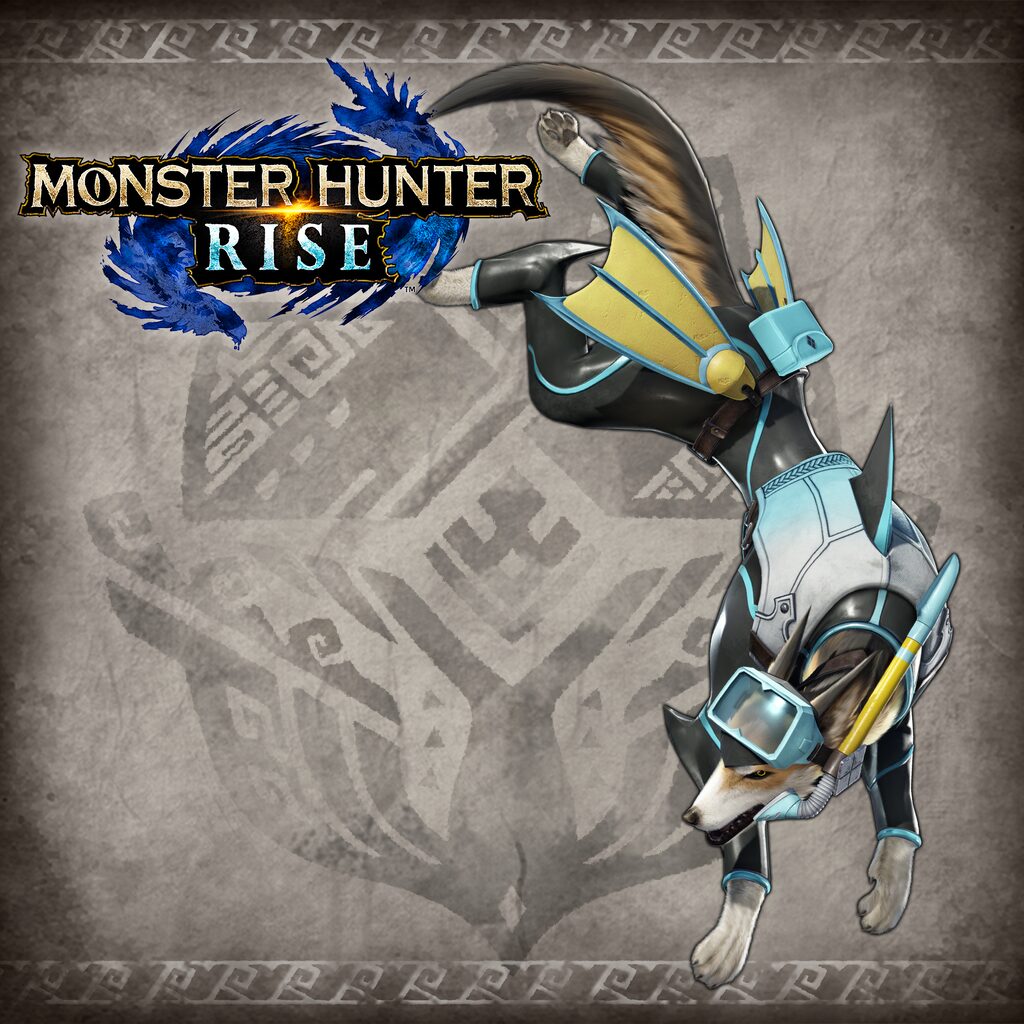 Monster Hunter Rise - "C Summer" Palamute layered armor set