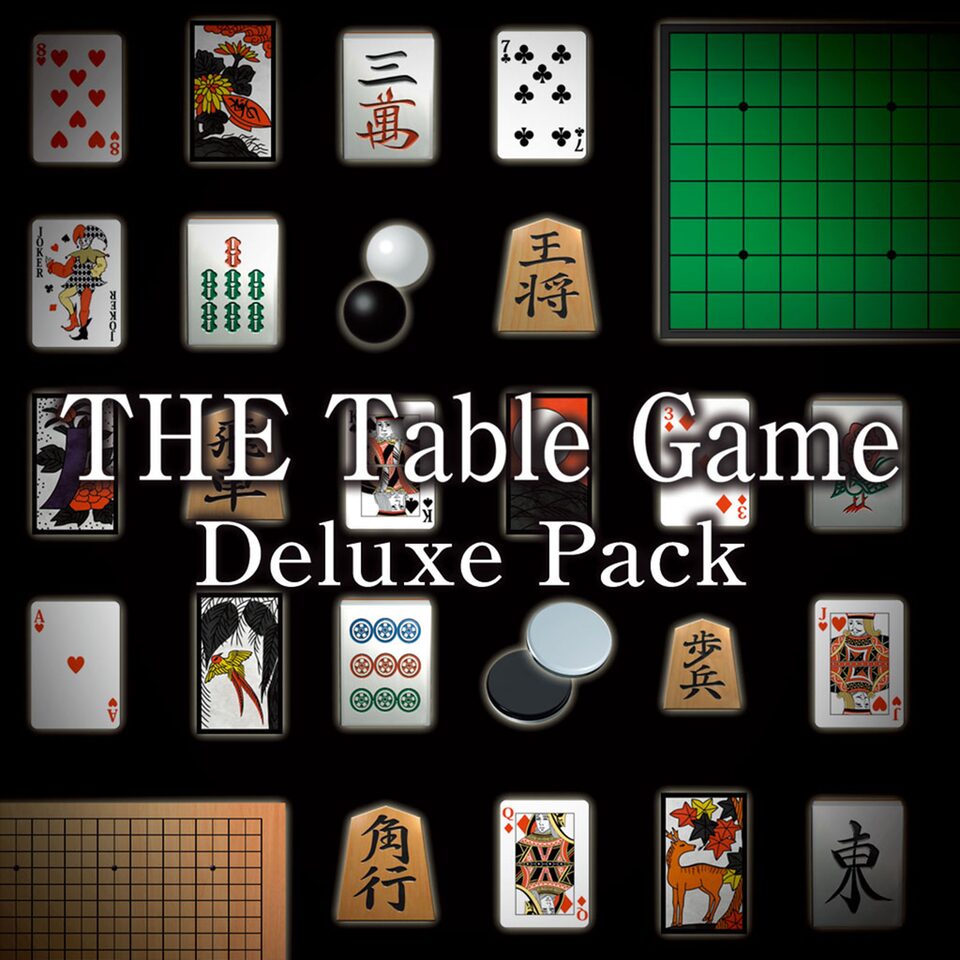 THE Table Game Deluxe Pack Mahjong, Go, Shogi, Tsume Shogi, Othello