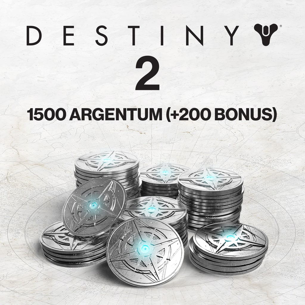 1500 (+200 en bonus) Argentum de Destiny 2