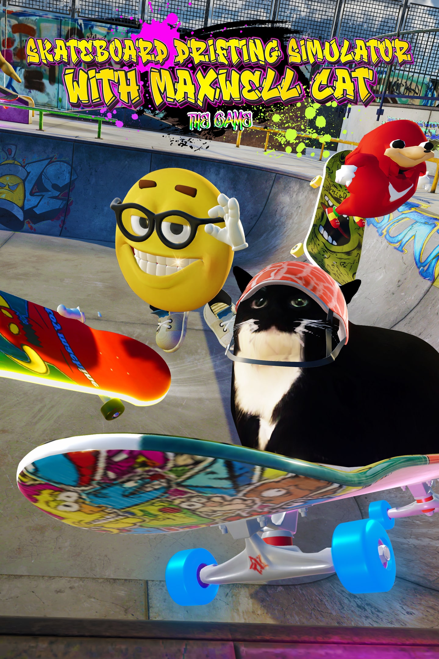 Skateboard Drifting Simulator with Maxwell Cat: The Game (2023)