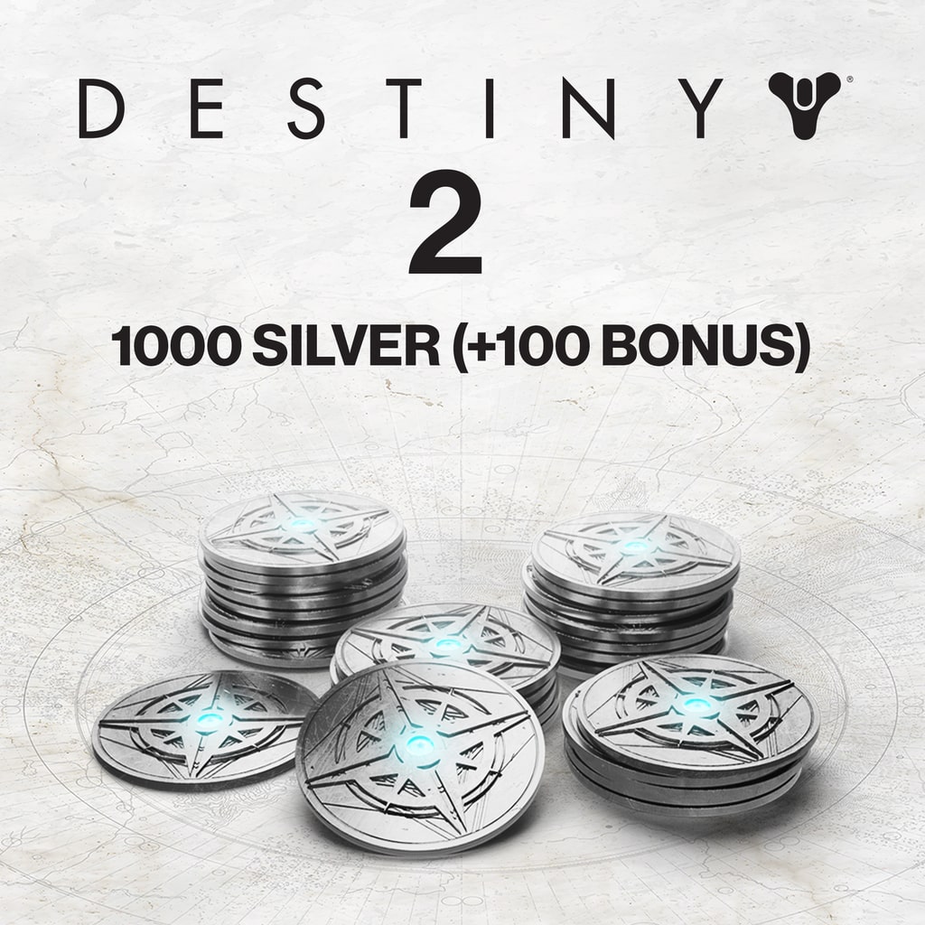 1000 (+100 إضافية) من العملات الفضية في Destiny 2