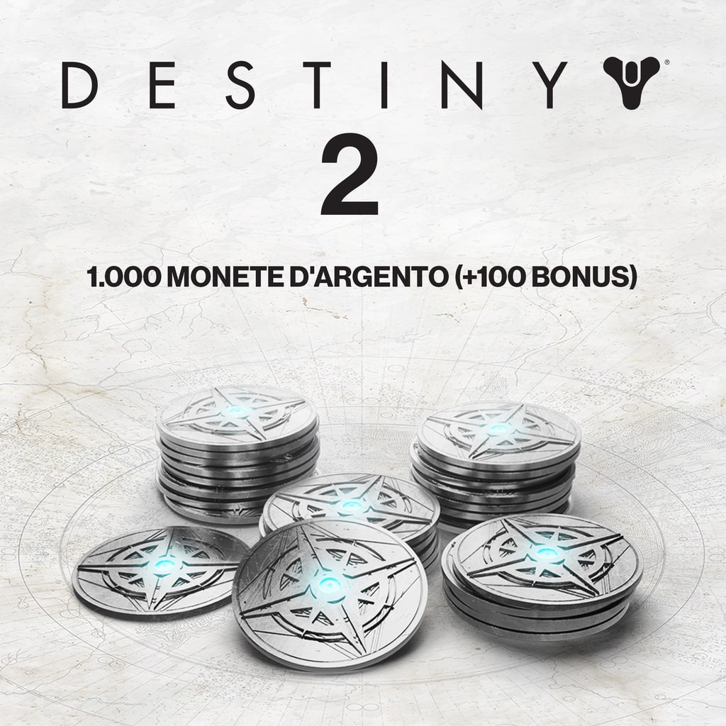 1000 monete d'argento di Destiny 2 (+100 bonus)