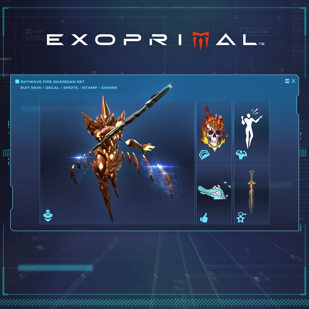 Exoprimal - Conjunto Guardián de fuego para Skywave