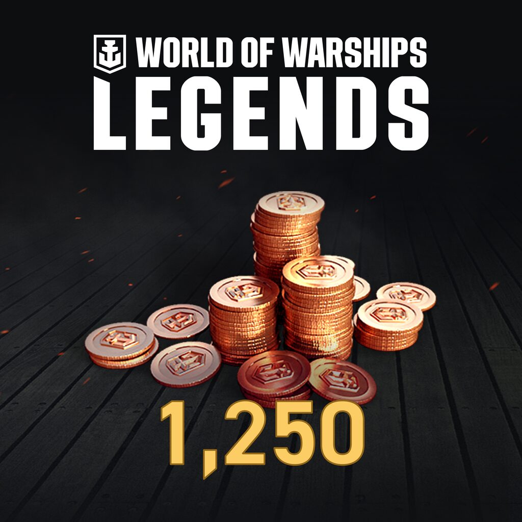 World of Warships: Legends - 1,250 Doubloons PS4