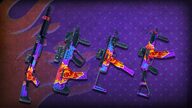World War Z Aftermath Burning Skulls Weapons Skin Pack