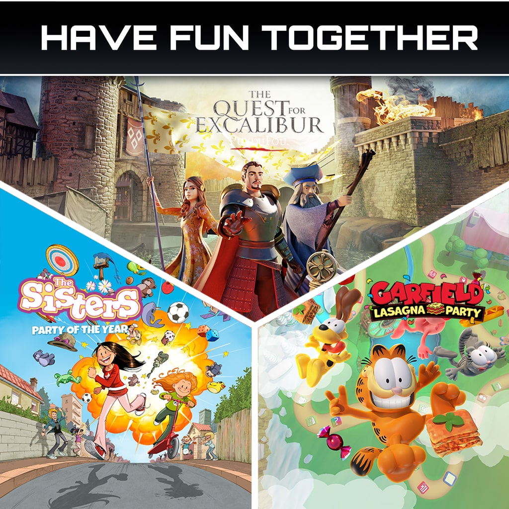 Have Fun Together - Garfield Lasagna Party, The Sisters: Party of the Year, The Quest of Excalibur Bundle