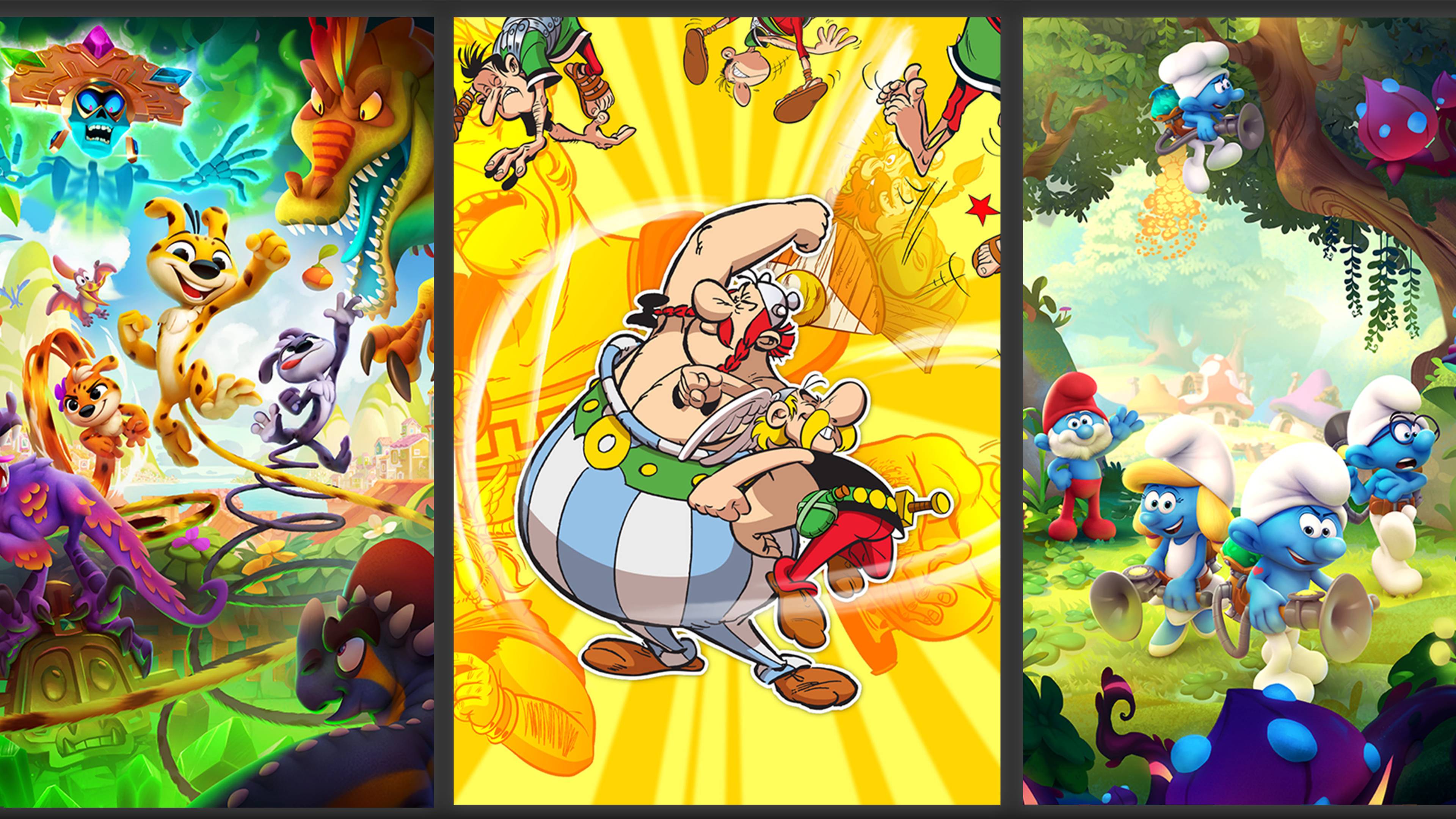 Back to Childhood: Classic Games Collection - Marsupilami - Hoobadventure, Asterix & Obelix: Slap'Them All!, Die Schlümpfe – Mission Blattpest Bundle