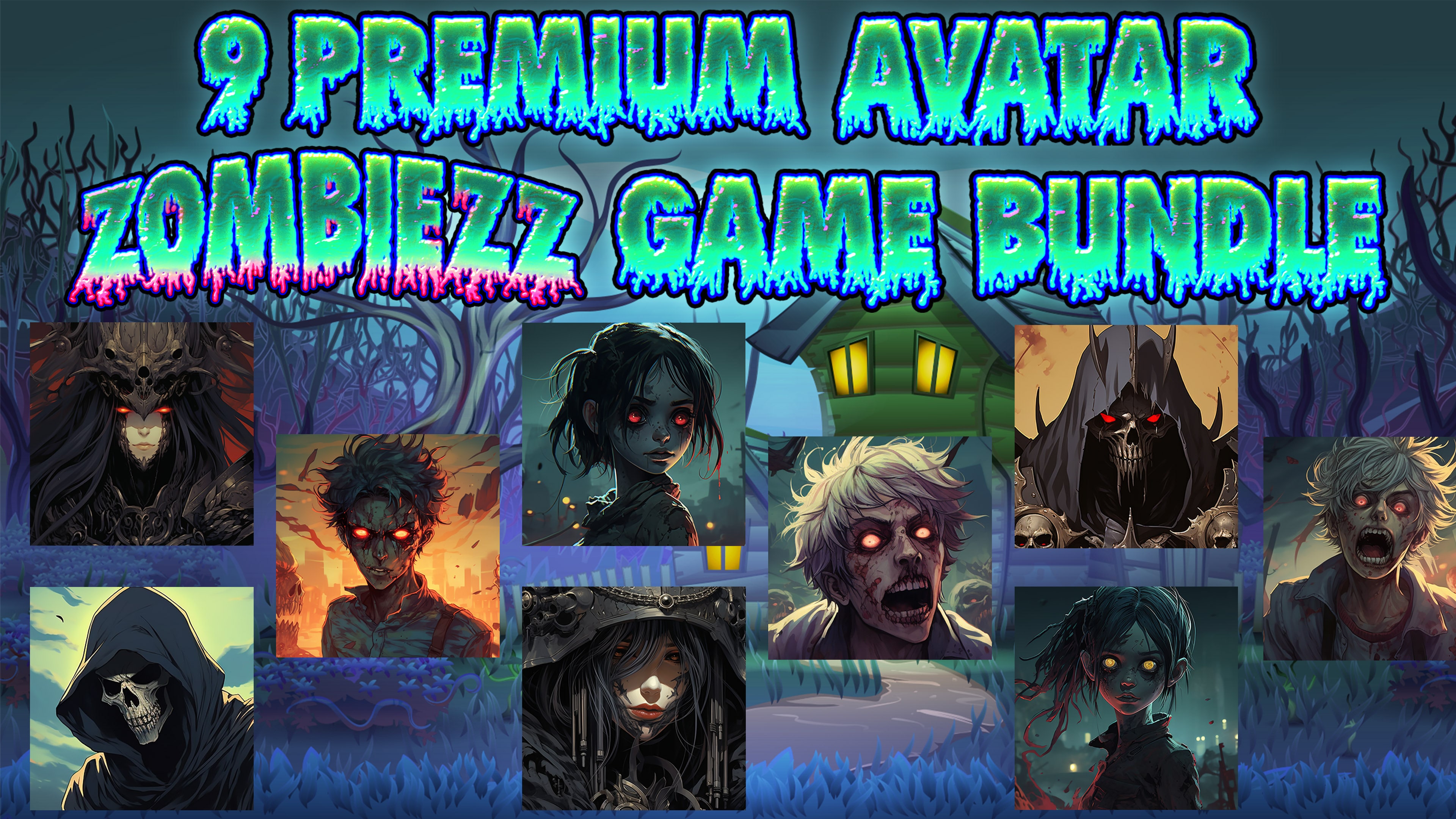 9 Premium Avatar Zombiezz Game Bundle