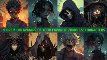 9 Premium Avatar Zombiezz Game Bundle