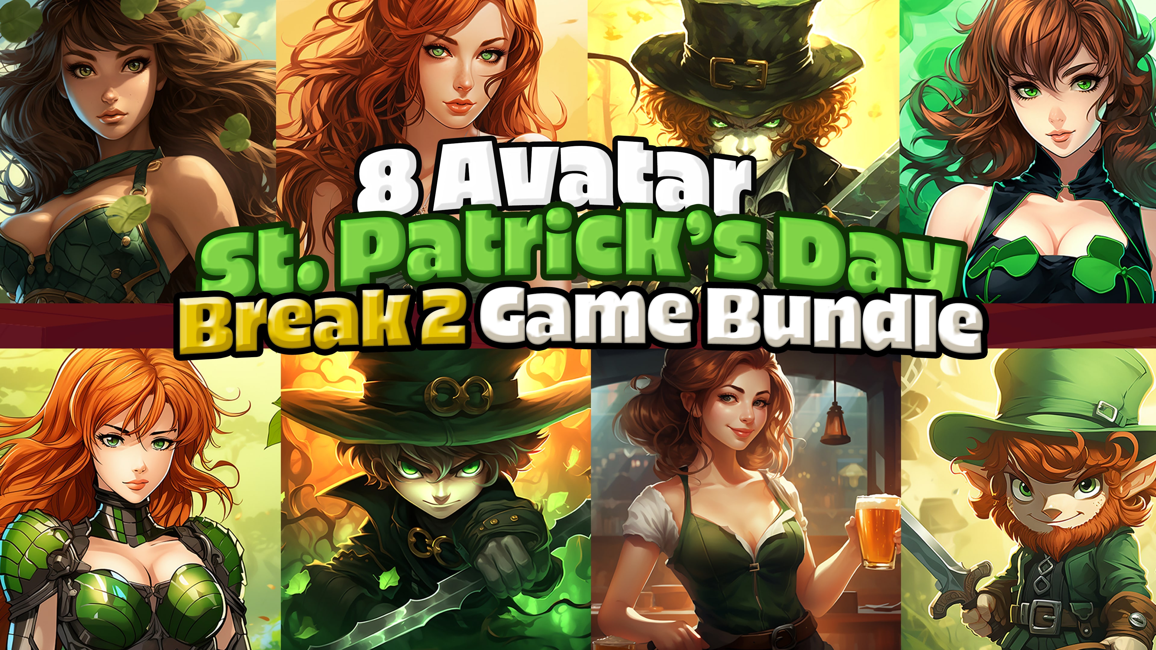 8 Avatar Saint Patrick’s Day Break 2 Game Bundle