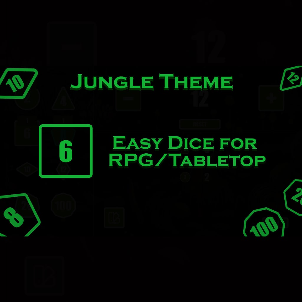 Easy Dice for RPG/Tabletop - Jungle Theme (English Ver.)
