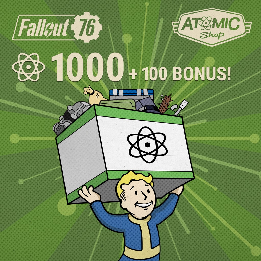 Fallout 76: 1000 (+100額外獎勵)原子 (中英文版)