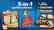 5-in-1 spellencollectie: MyRummy® + 4 wint + Backgammon + Schijven + Molenspel