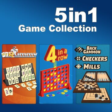 5in1 Game Collection: MyRummy® + 4 in a row + Backgammon + Checkers + Mills cover image