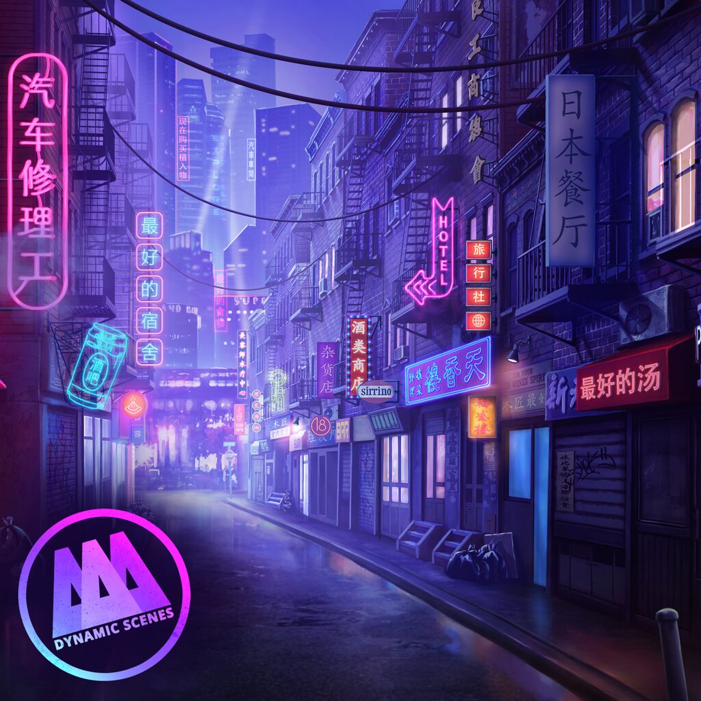 AAA Dynamic Scenes - Cyber Chinatown Alley Dynamic Scene