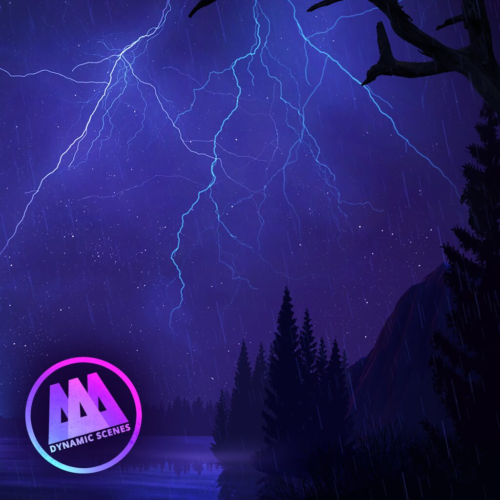 AAA Dynamic Scenes - Lightning Night Sky Dynamic Scene
