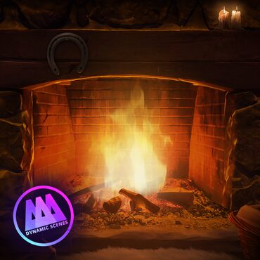 AAA Dynamic Scenes - Cozy Fireplace Nook Dynamic Scene