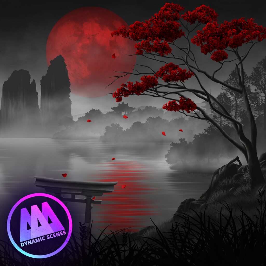 AAA Dynamic Scenes - Blood Sakura Lake Dynamic Scene