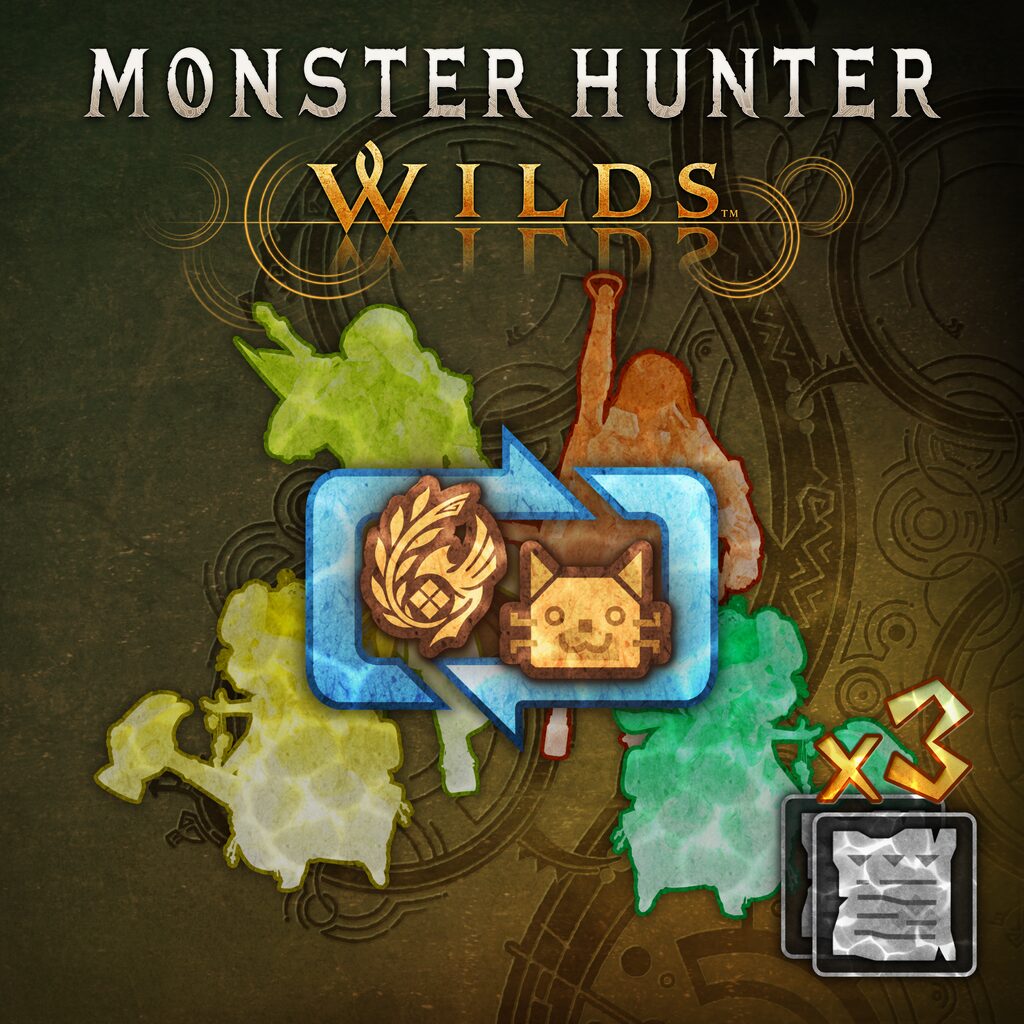 Monster Hunter Wilds - Character & Palico Edit Voucher: Three-Voucher Pack