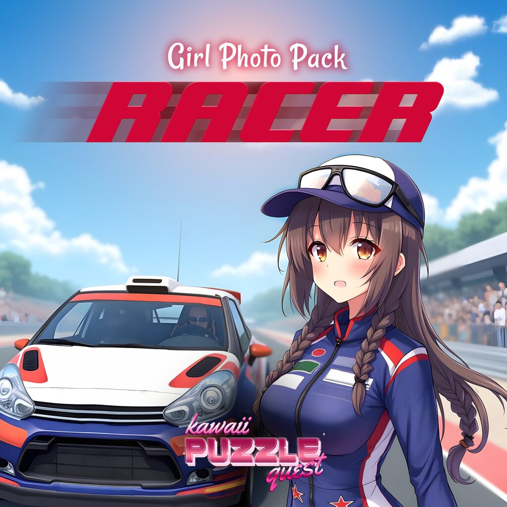 Kawaii Puzzle Quest - Racer Girl Photo Pack