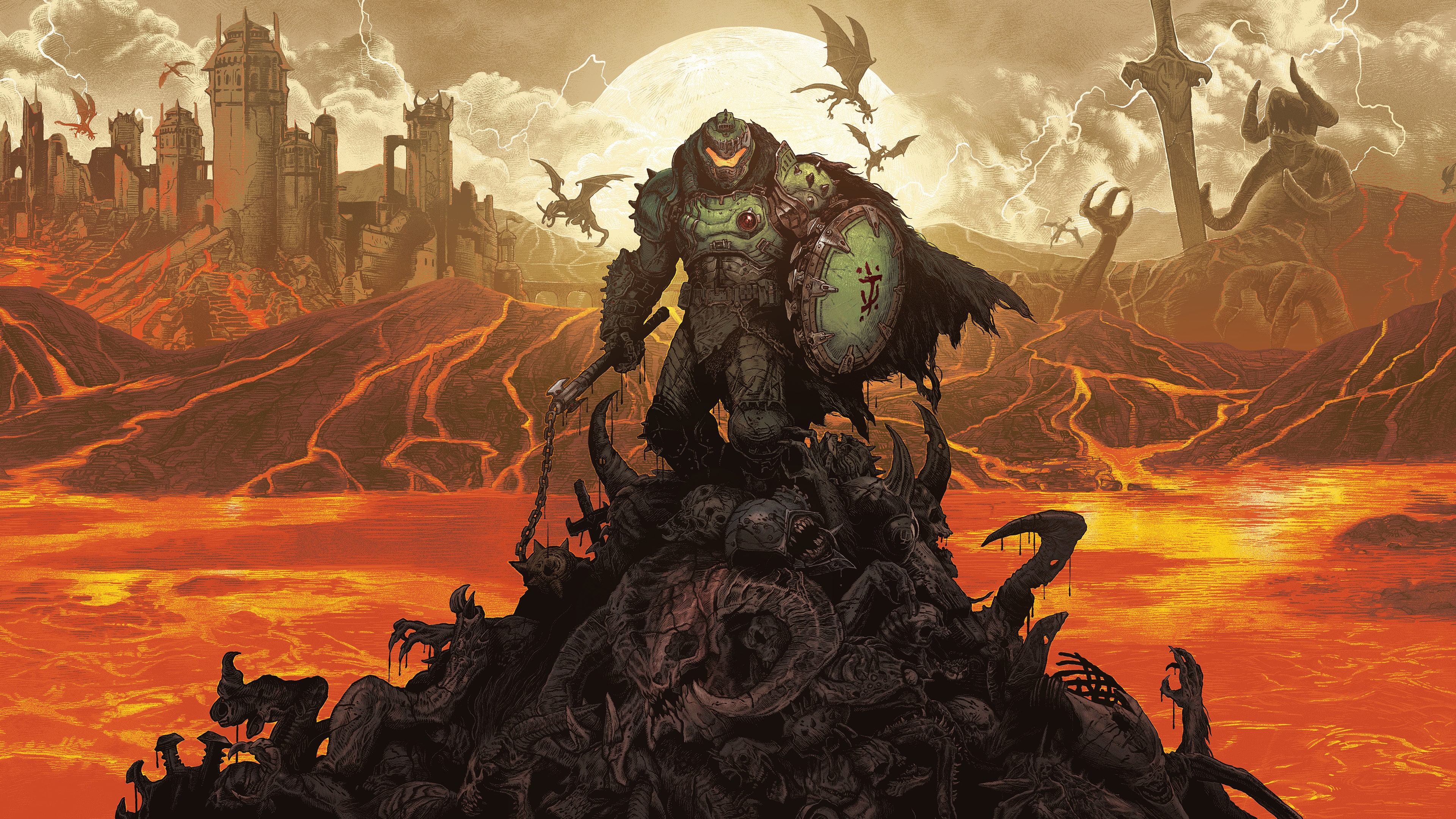 《DOOM: The Dark Ages》豪华版升级 (日语, 韩语, 简体中文, 繁体中文, 英语)