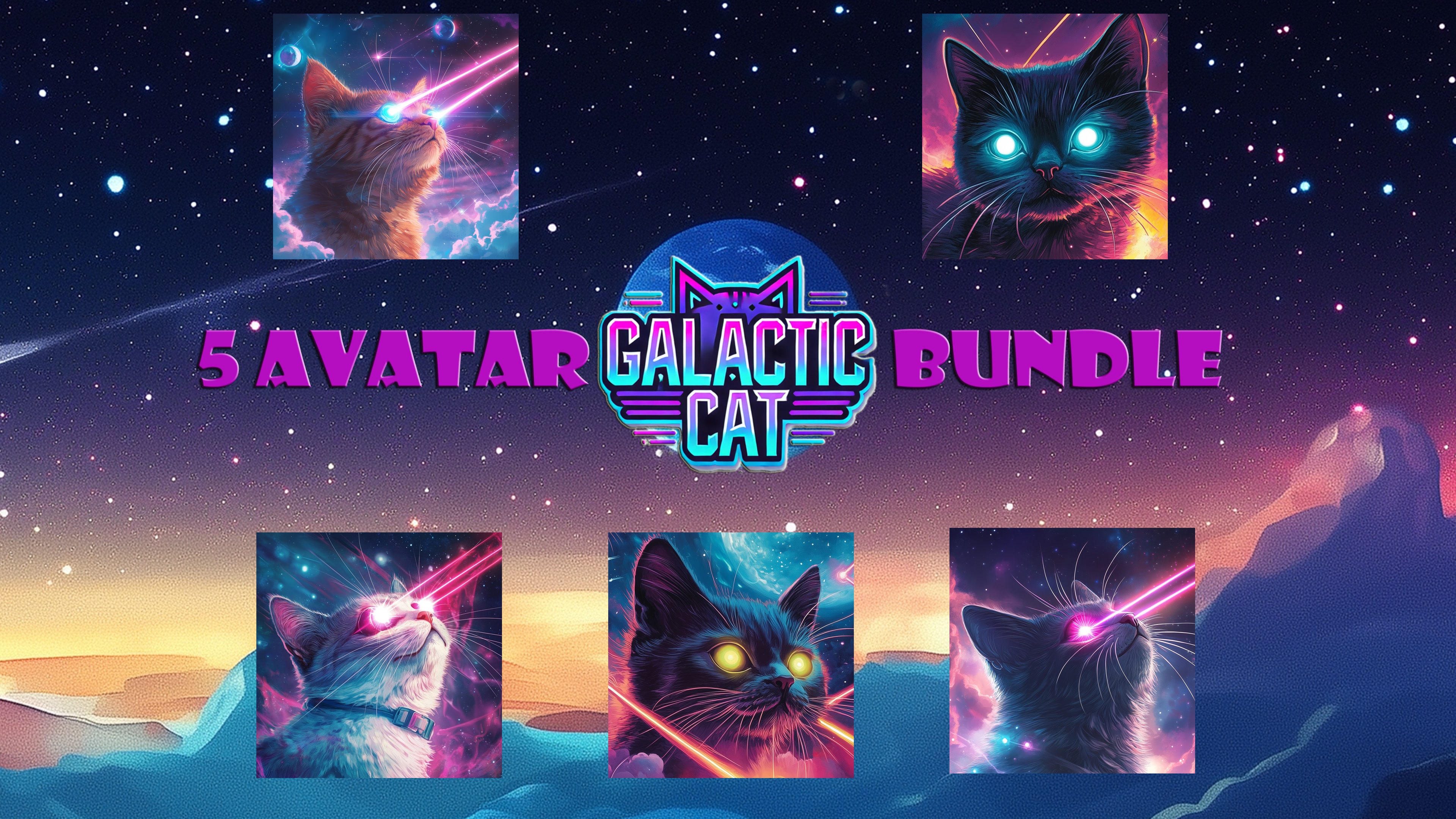 5 Avatar Galactic Cat Bundle