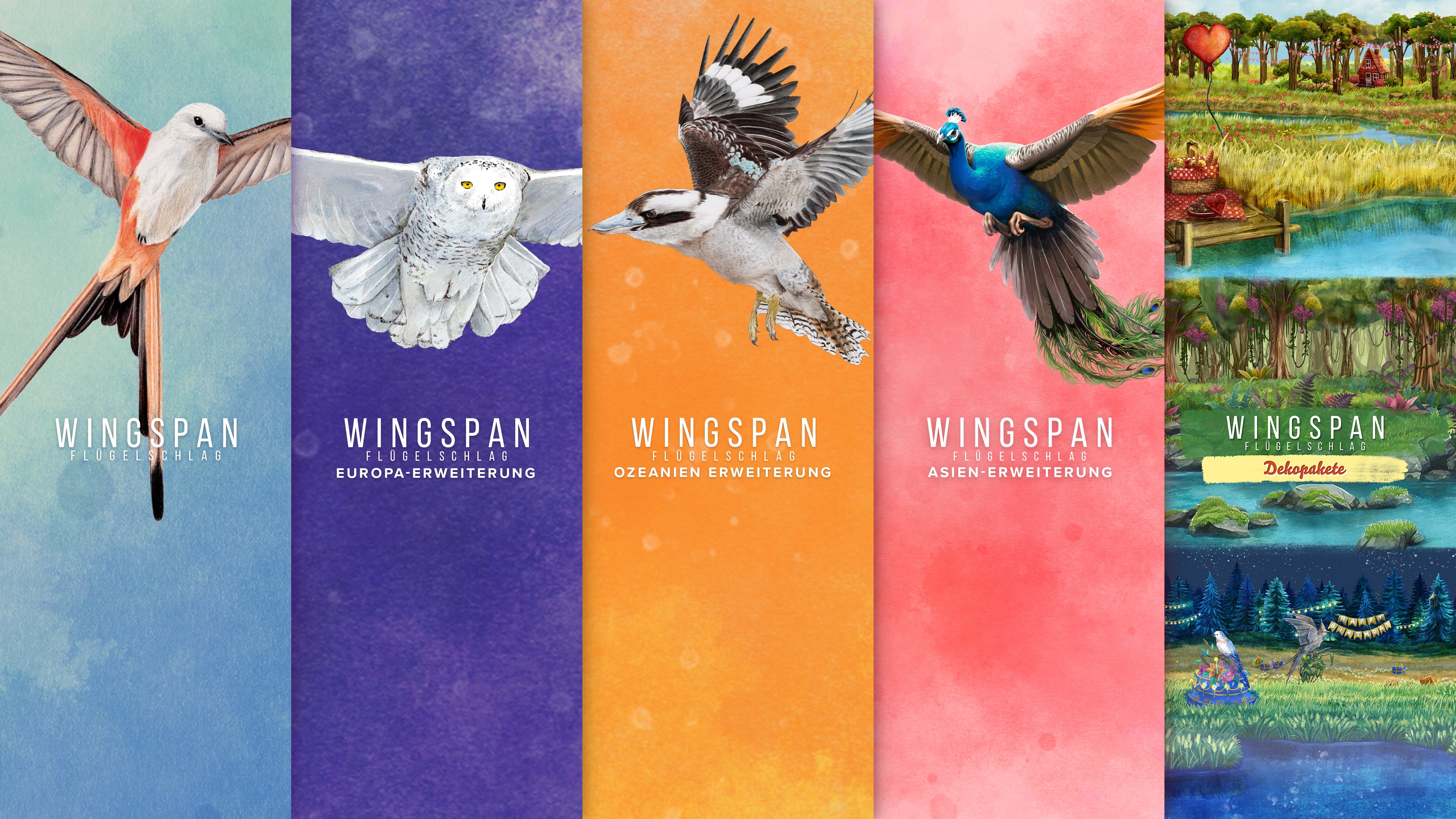 Wingspan + Europa + Ozeanien + Asien + Dekopakete PS4 & PS5
