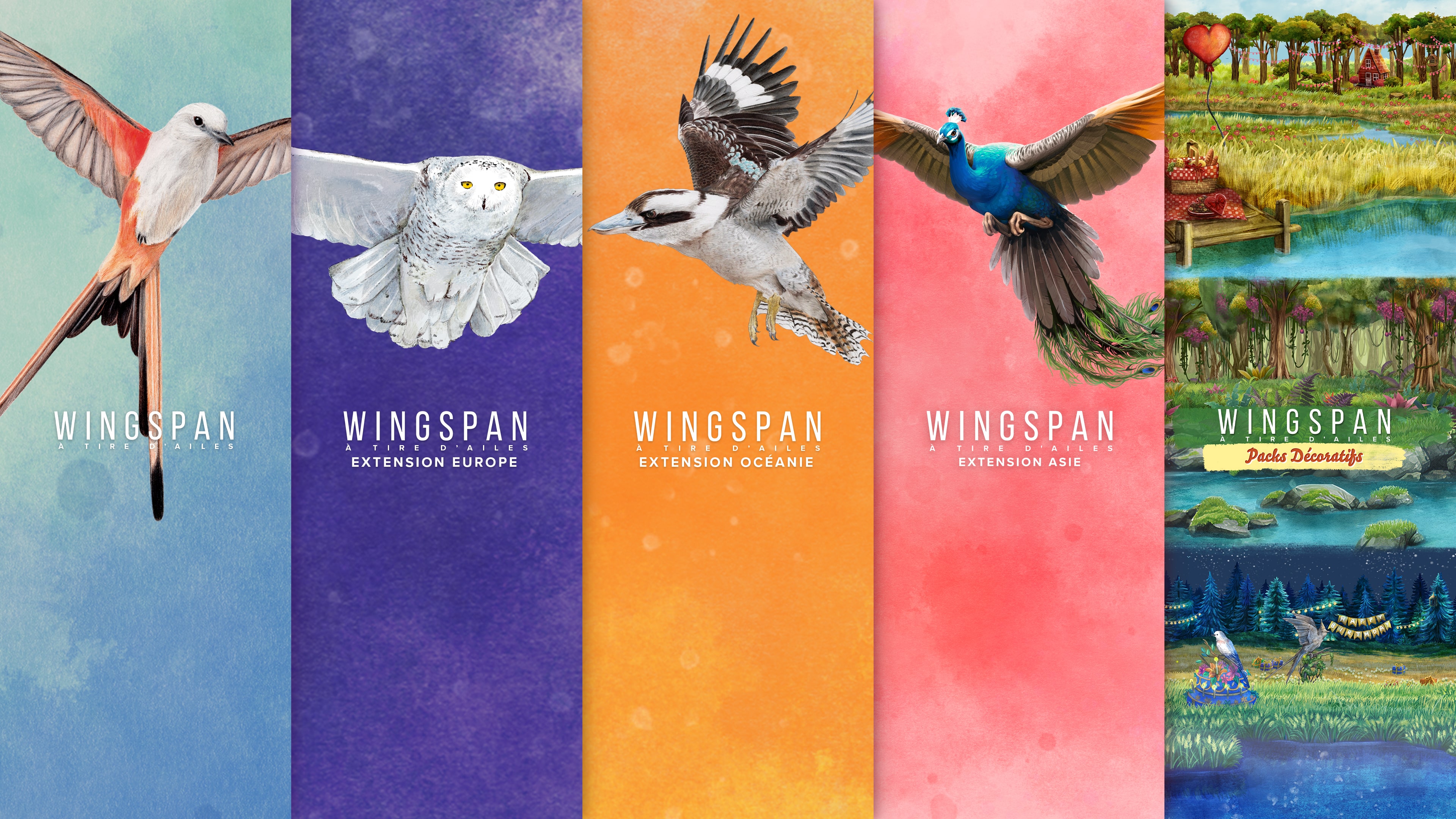 Wingspan (À tire d'ailes) + Europe + Océanie + Asia + Packs Décoratifs PS4 & PS5