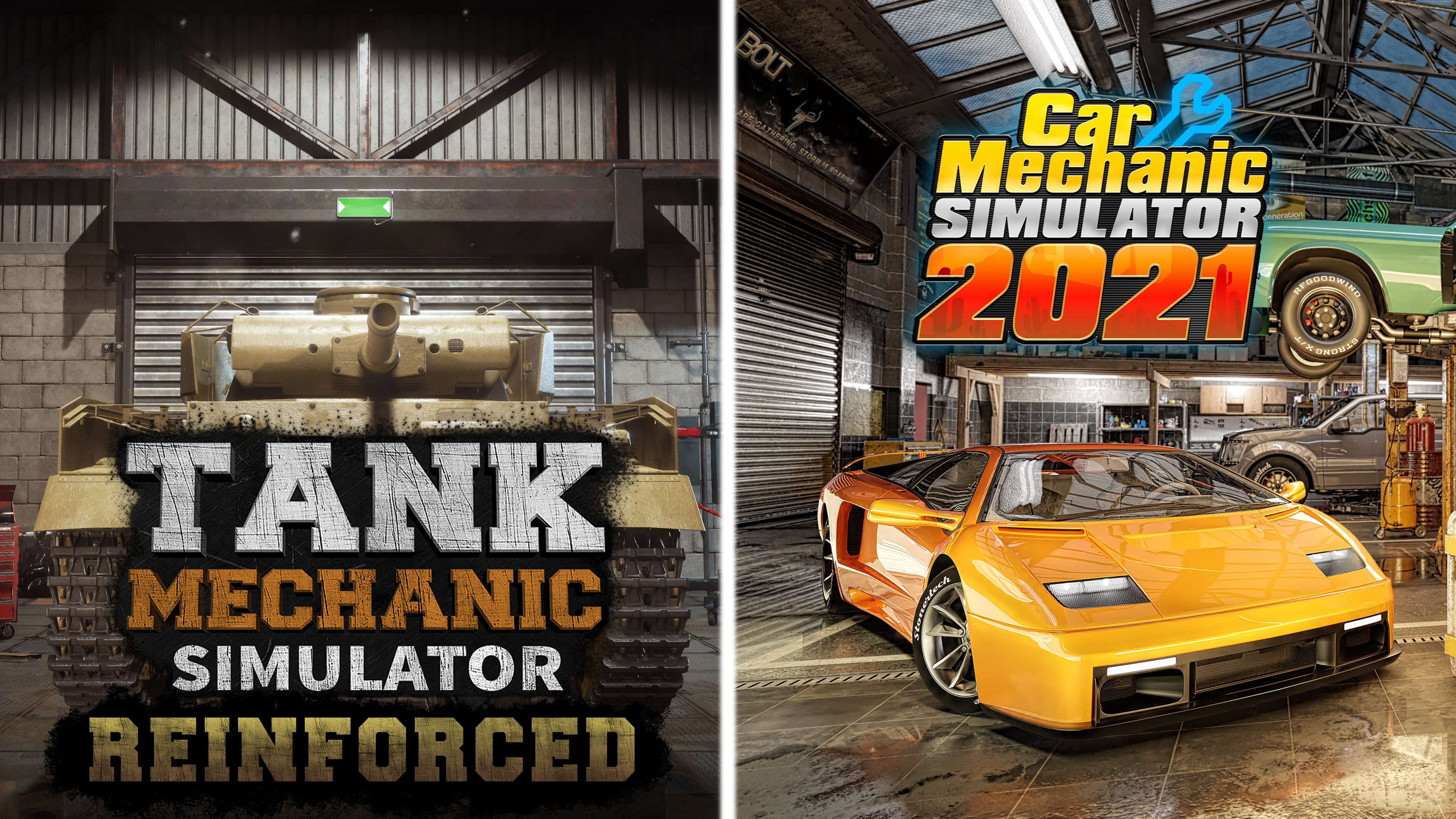 Tank Mechanic Simulator & Car Mechanic Simulator 2021
