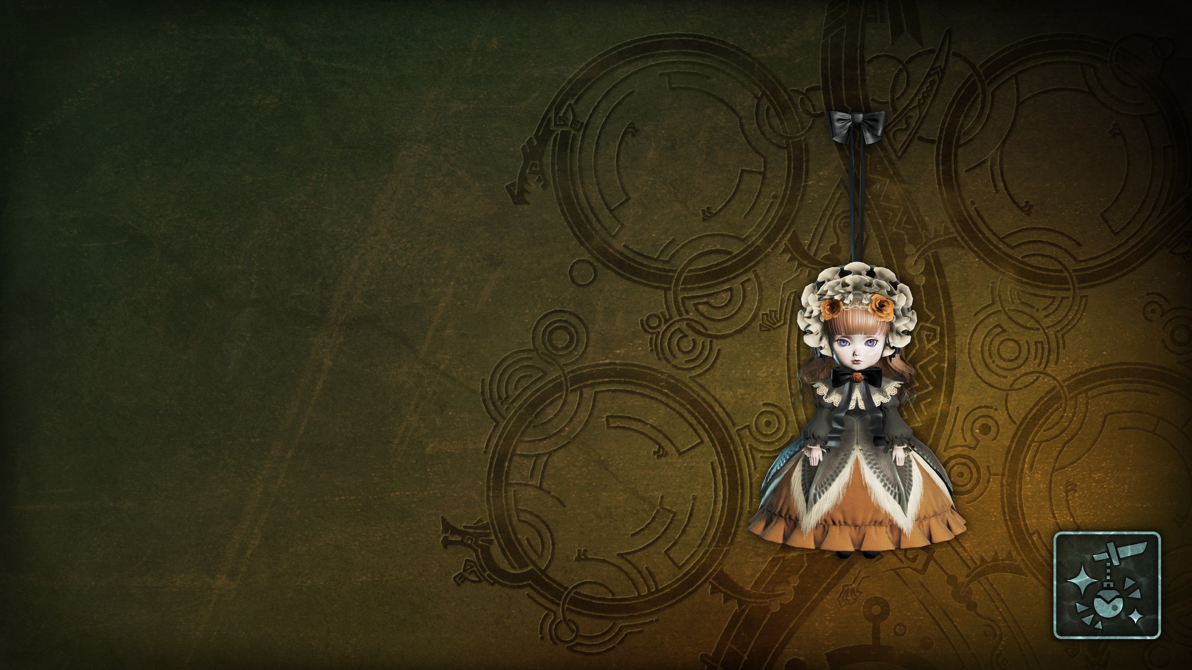 Monster Hunter Wilds - Pendant: Orange Lala Dress Doll