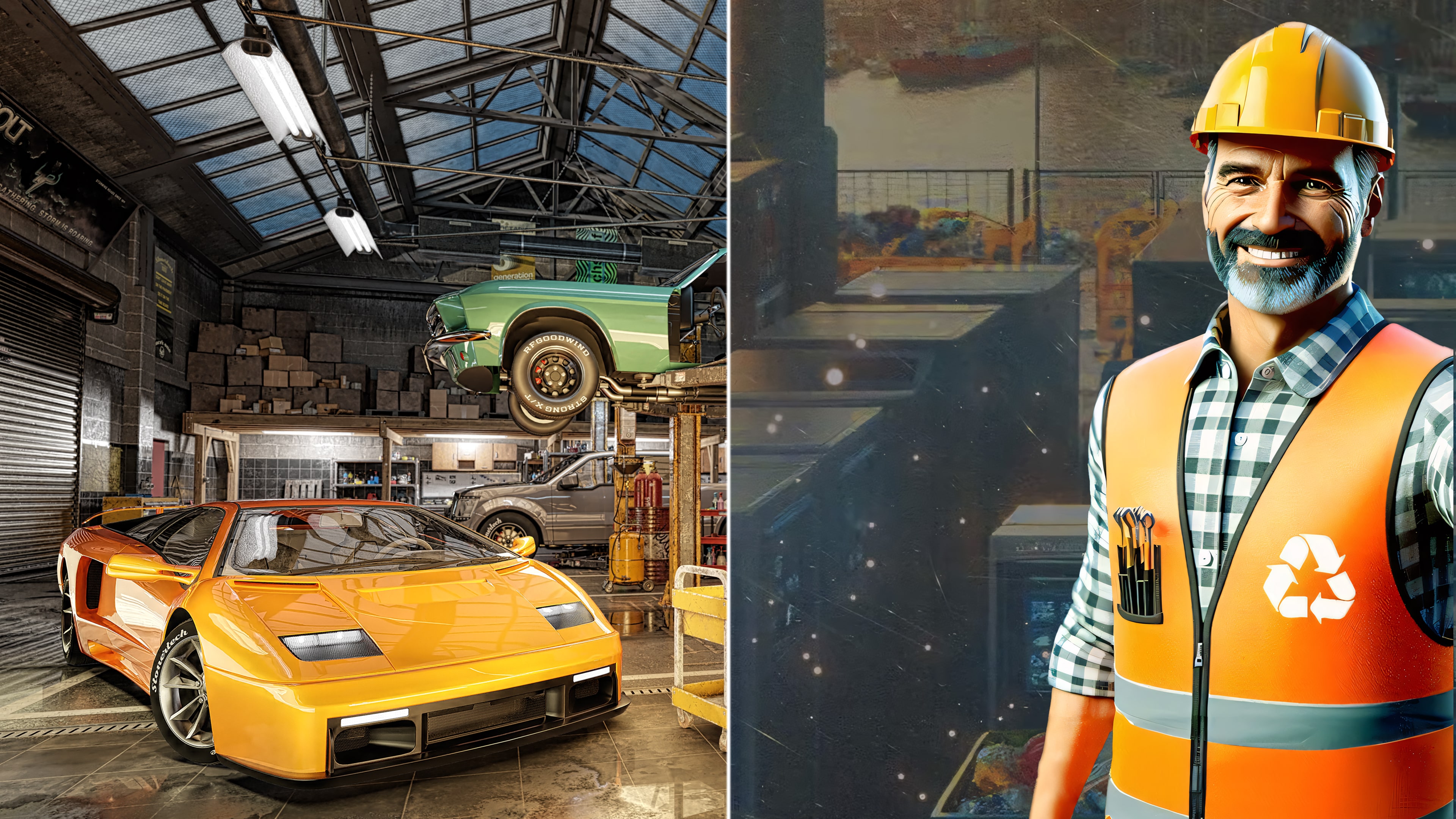 Recycling Center Simulator & Car Mechanic Simulator 2021