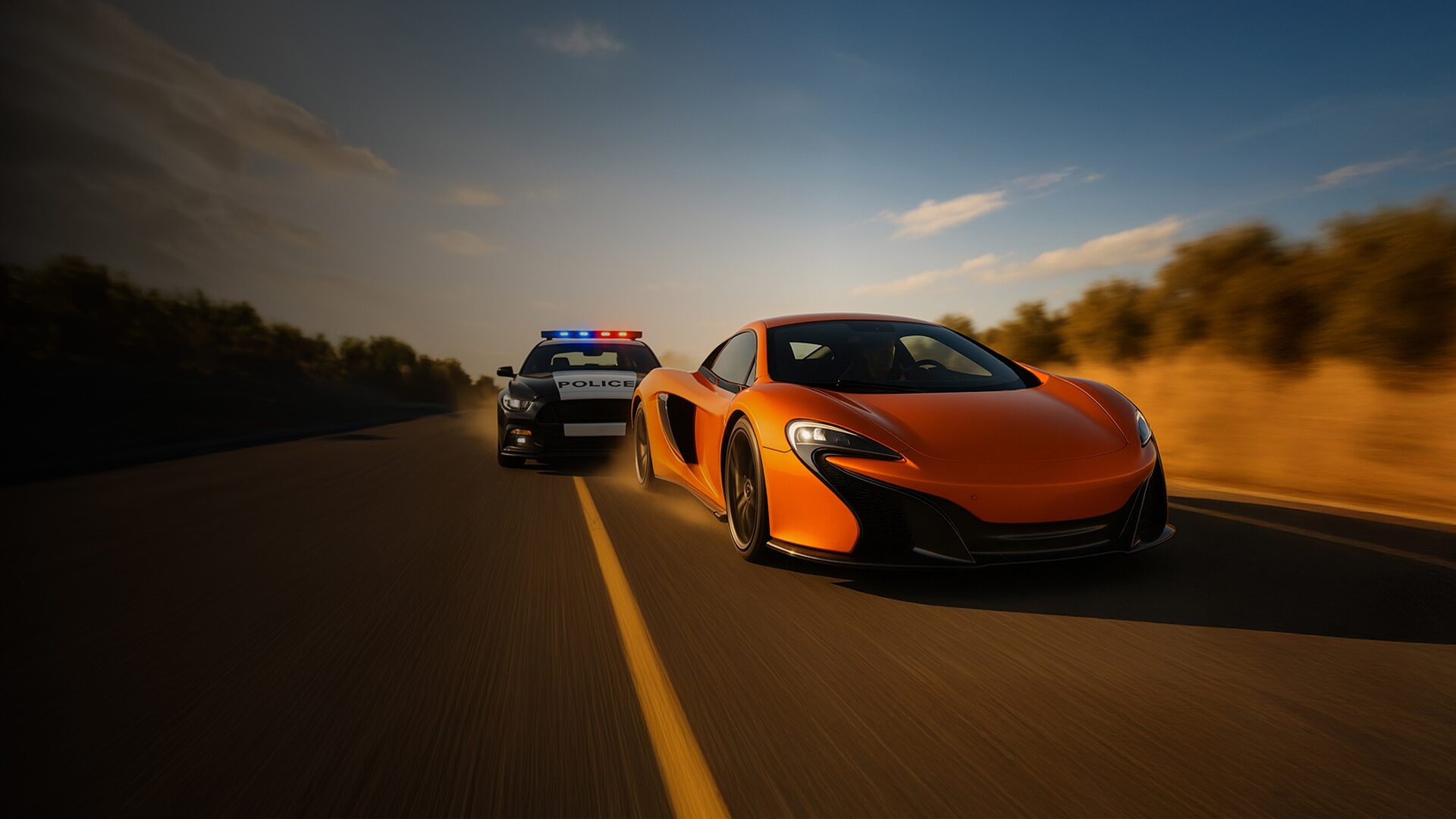 Police Pursuit Highway Cop Patrol Interceptor