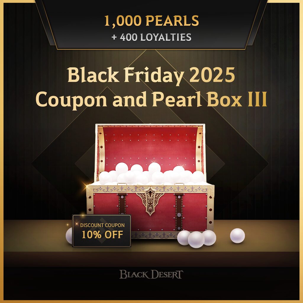 Black Friday 2025 Coupon and Pearl Box III