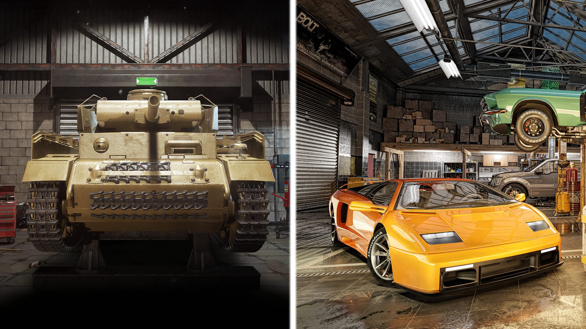 Tank Mechanic Simulator & Car Mechanic Simulator 2021