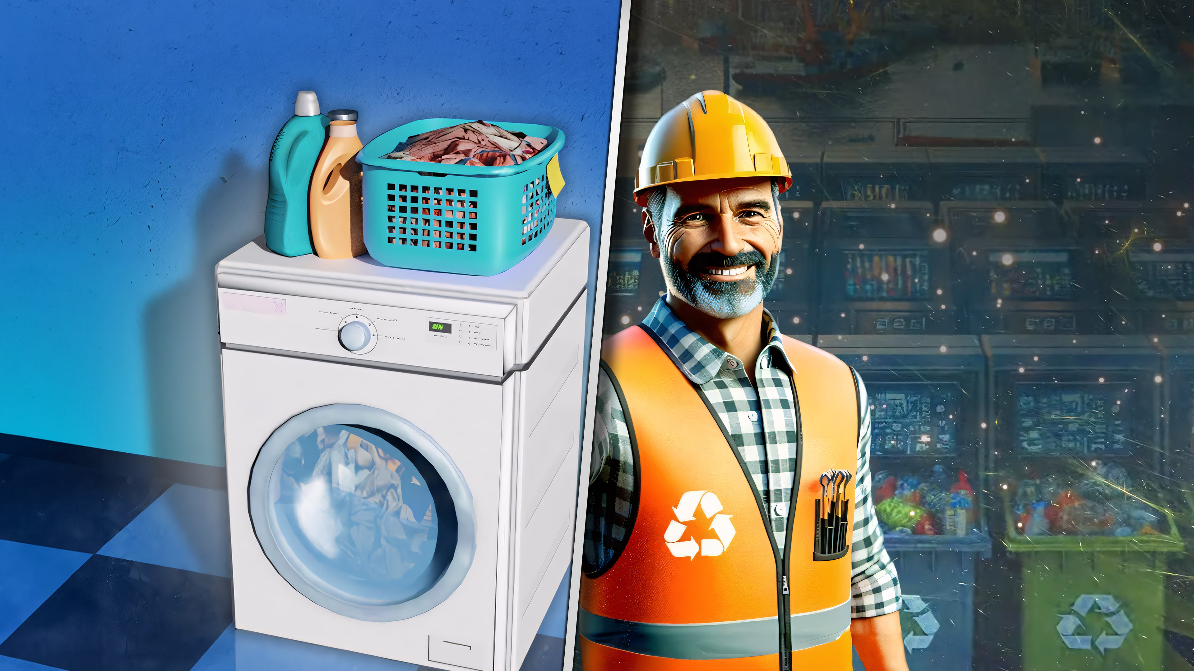 Recycling Center Simulator & Laundry Store Simulator