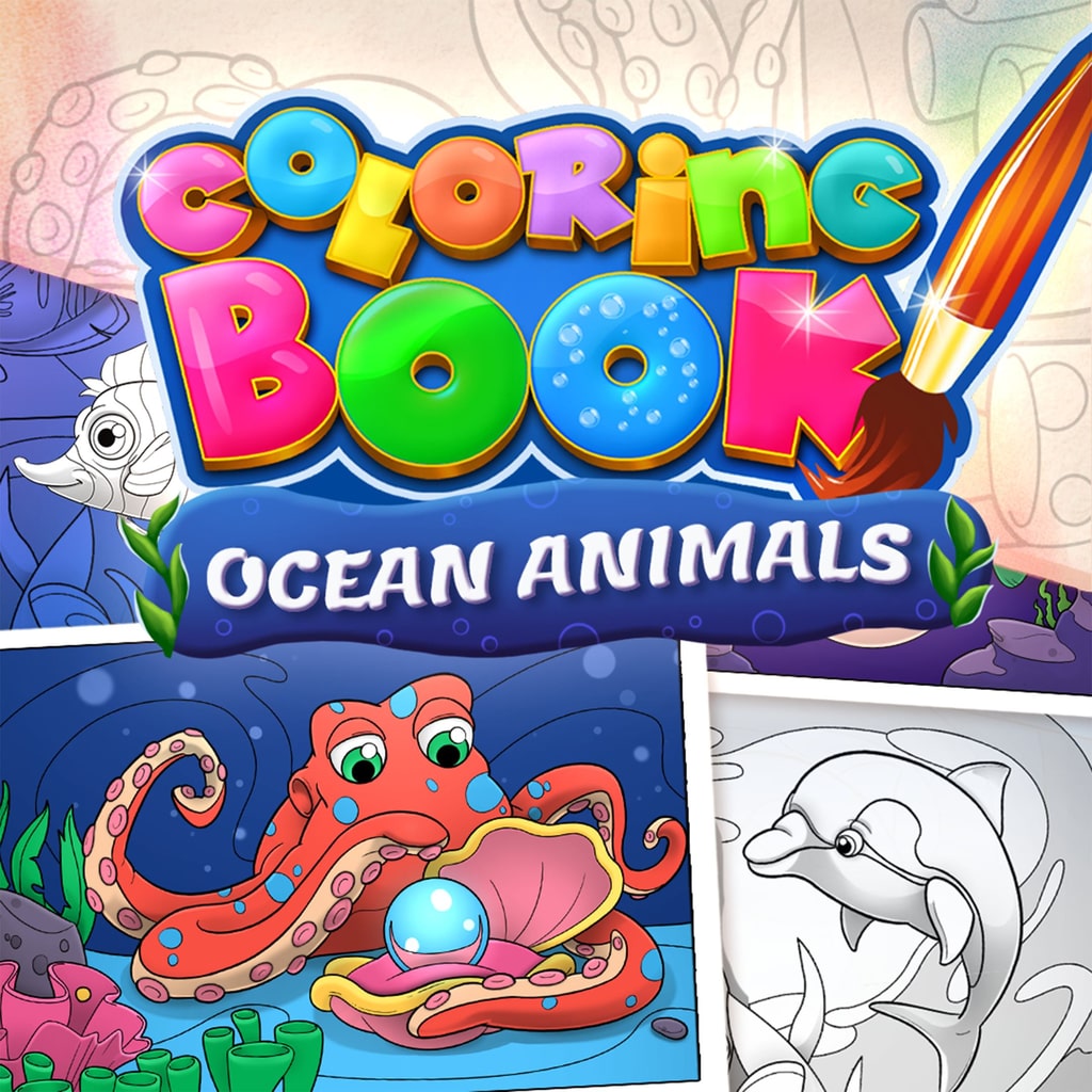 Coloring Book: Ocean Animals