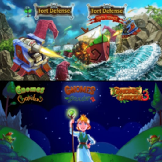 Fort Defense & Gnomes Gardens Bundle for playstation Fort Defense & Gnomes Gardens Bundle for playstation