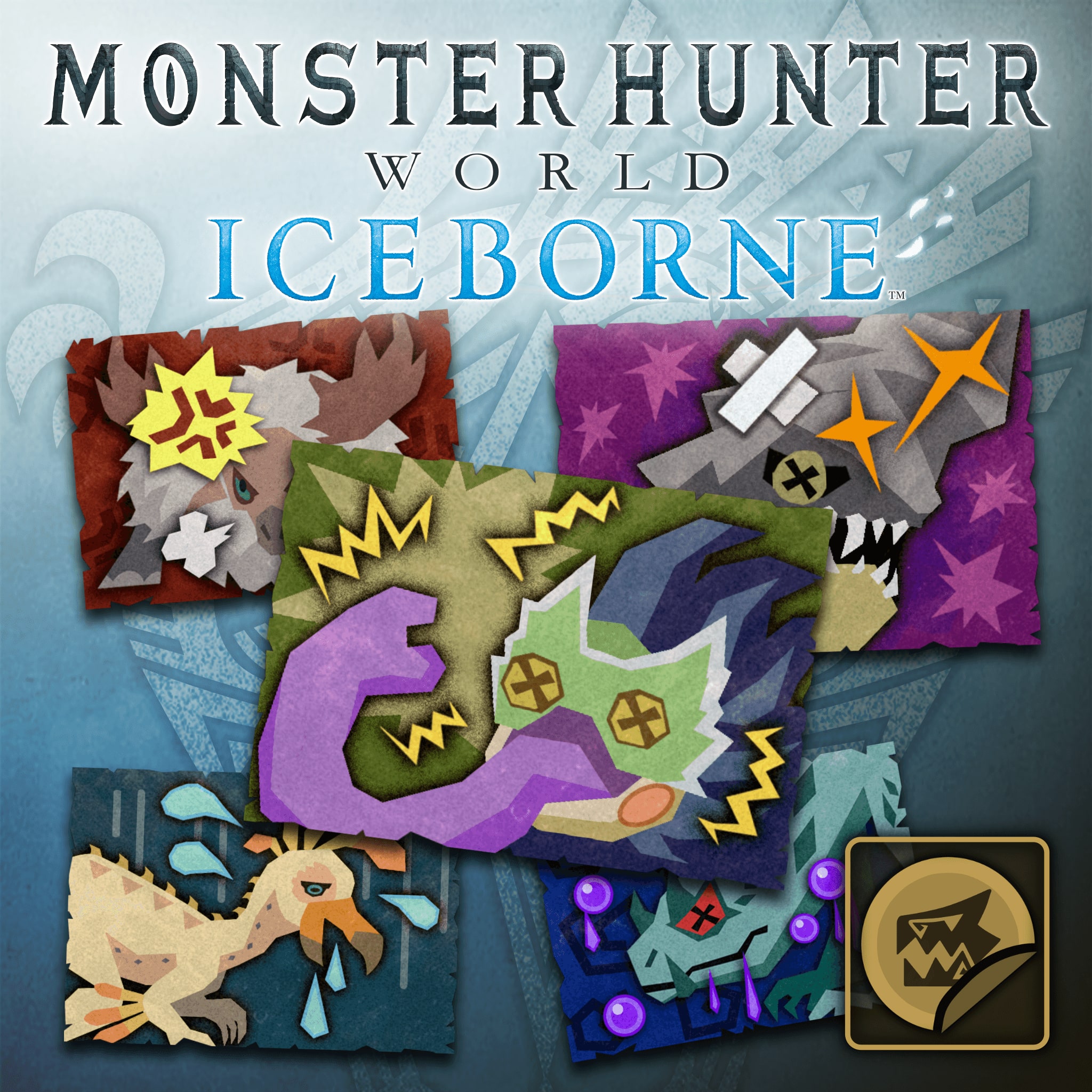 MHW:Iceborne - Set de pegatinas: estados de monstruo