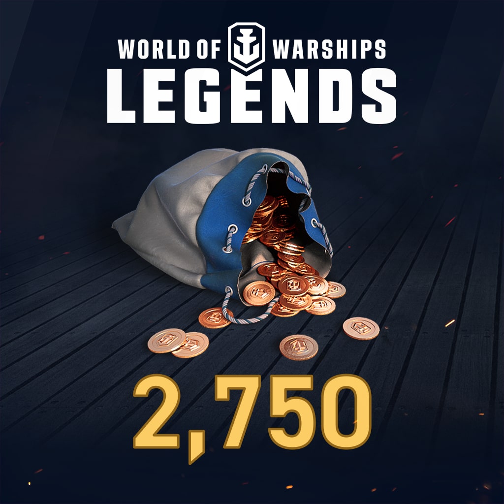 World of Warships: Legends - 2,750 Doubloons (English/Japanese Ver.)
