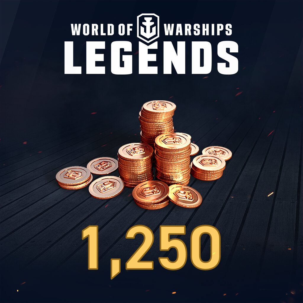 World of Warships: Legends - 1,250 Doubloons (English/Japanese Ver.)