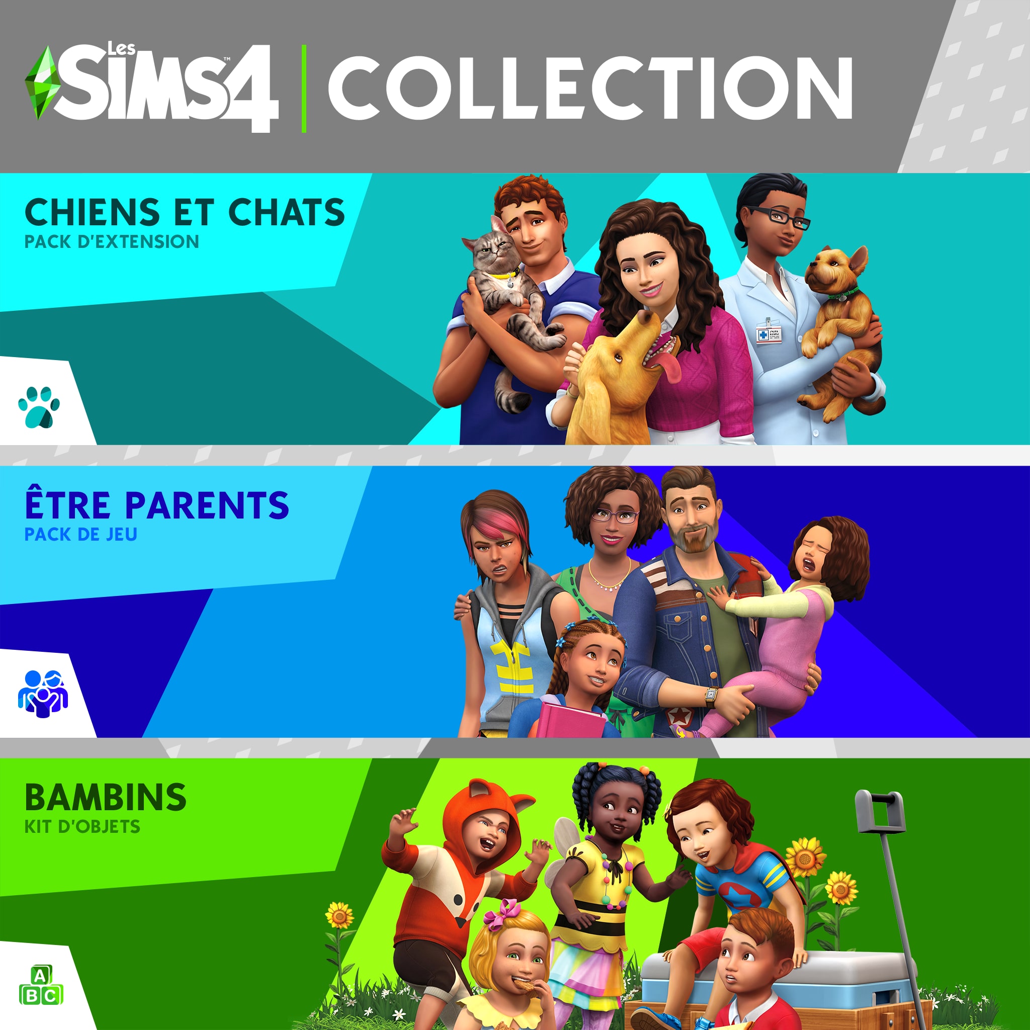 Collection Les Sims™ 4 - Chiens et Chats, Être parents, Kit d'