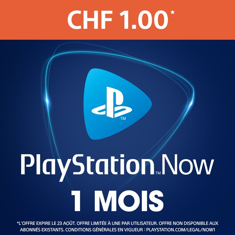 PlayStation Now : abonnement de 1 mois - CHF 1