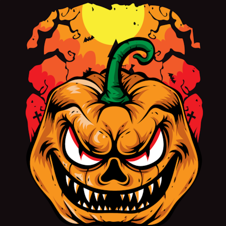 4K Brain Breaker Halloween Pumpkin Scary Gamer Avatar